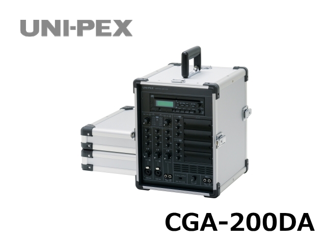 ユニペックス キャリングアンプ CD/SD/USBプレーヤー付(再生専用) (100W 4Ω x 2) CGA-200DA