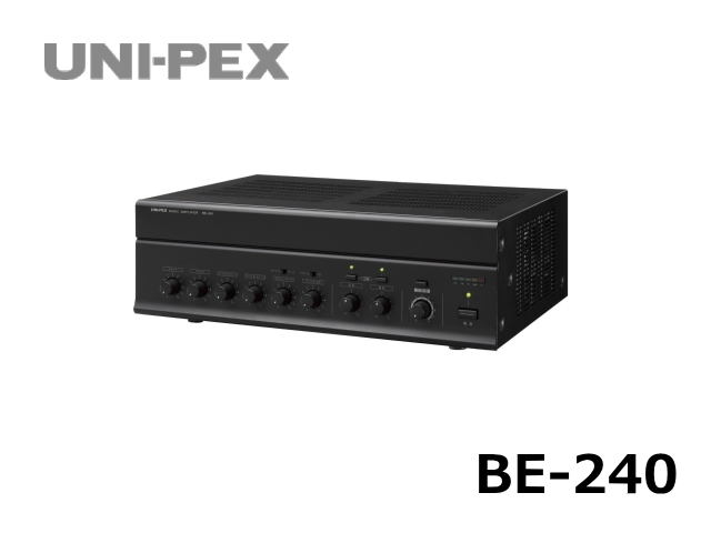 BE-240】UNI-PEX 卓上形ベーシックPAアンプ 240W｜サウンドショップ