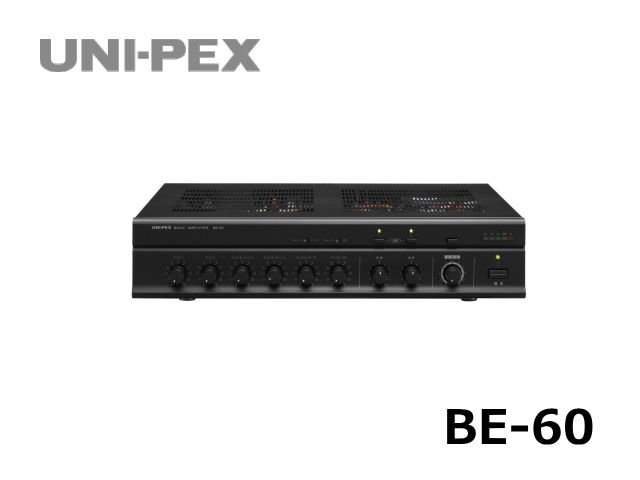 ユニペックス 卓上形ベーシックPAアンプ  60W BE-60