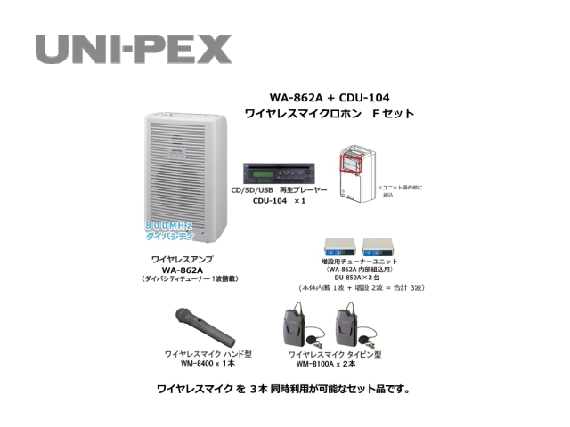 UNI-PEX ワイヤレスアンプ WA-862A
